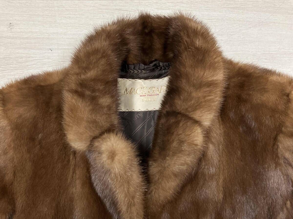 SAGAMINK MINK FUR サガミンク/袖太/ブラウン系色/ファーコート SAGA MINK サガミンク ファーコート 毛皮コート茶色 希少 銀タグ SAGA
