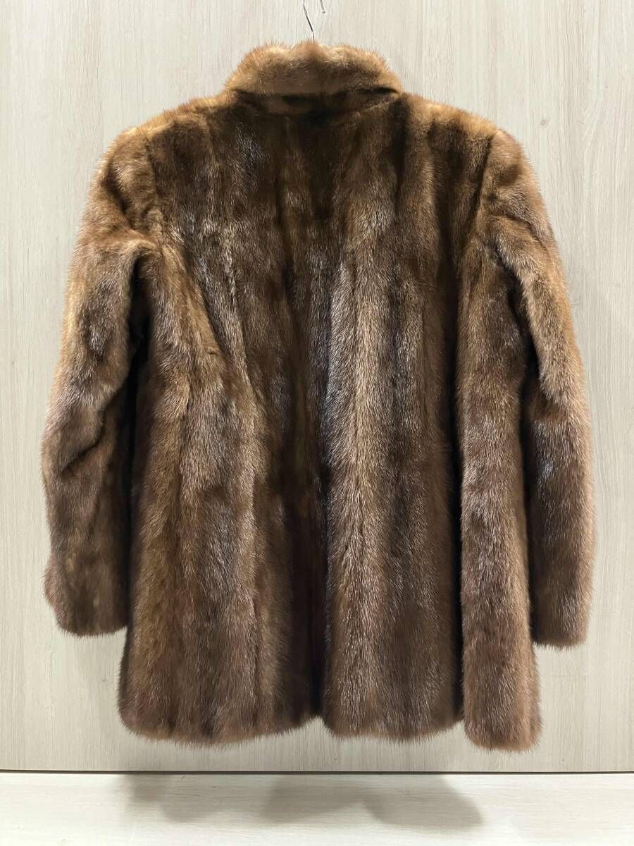SAGA MINK ブラウンファーコート SAGA MINK サガミンク 本毛皮コート SAGA MINK ブラウン毛皮コート