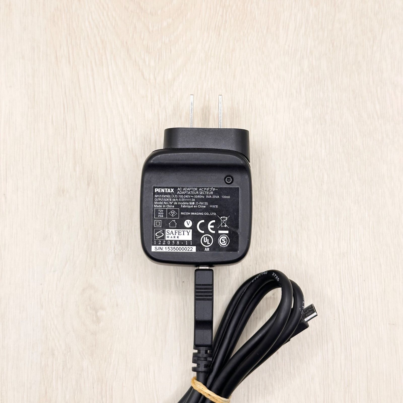 Pentax D-PA135 PENTAX Cable Transfer Cable Charging Cable AC Adapter Charger Charging USB Cable Charger Battery Charger 60-01228-1314
