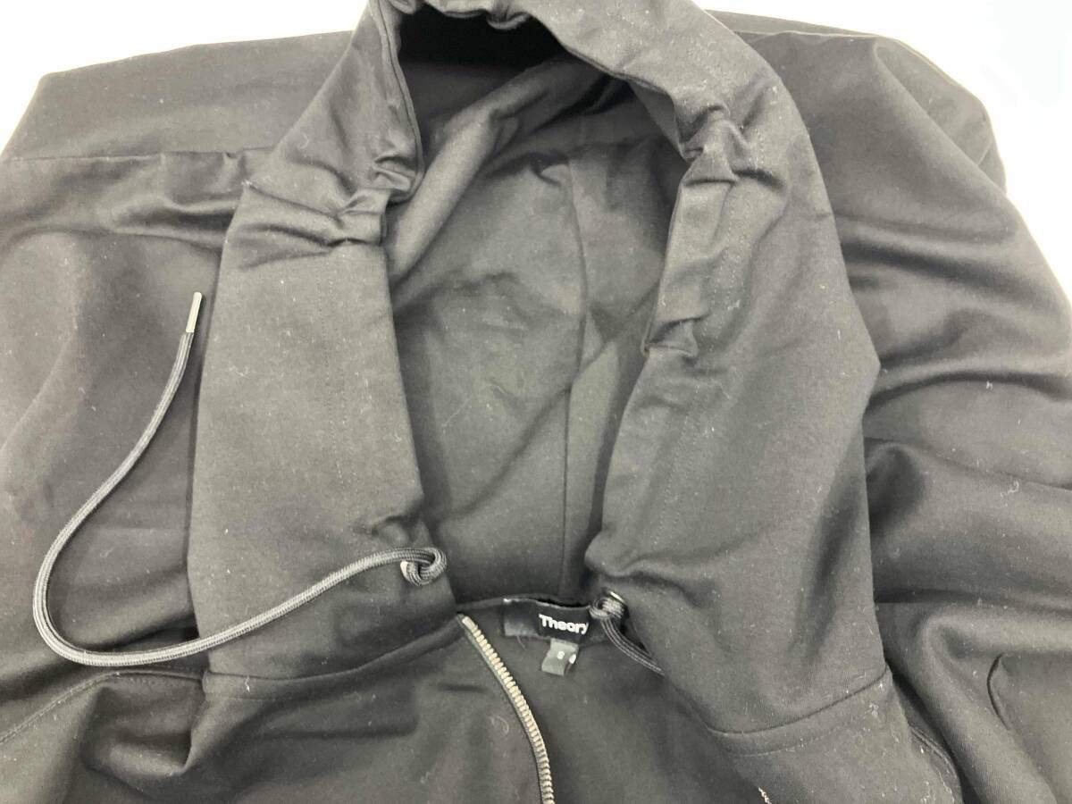 21年 セオリー Theory ジップパーカー VIS PONTE HOODIE theory セオリー パーカー ブラック 01-2103014-050-902 Vis Ponte