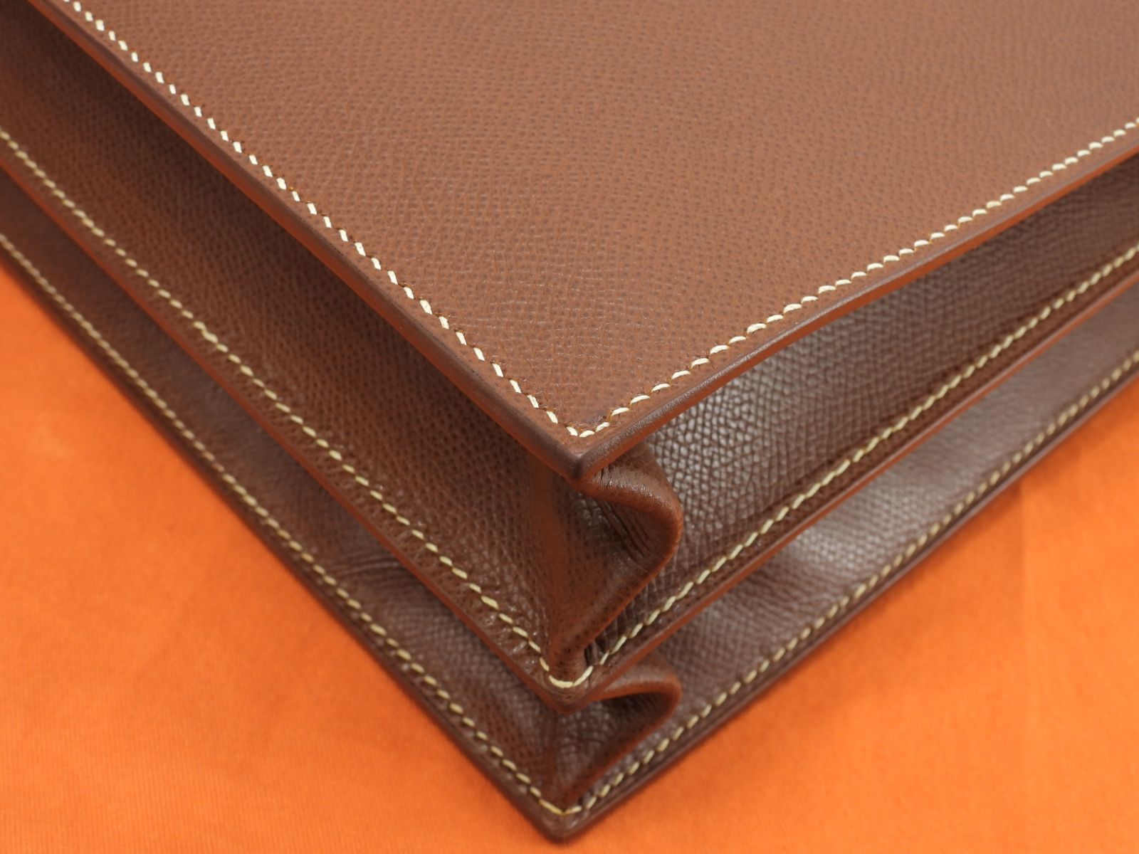 エルメス ケリーデペッシュ38 リセ/コニャック ゴールド金具 ブリーフ