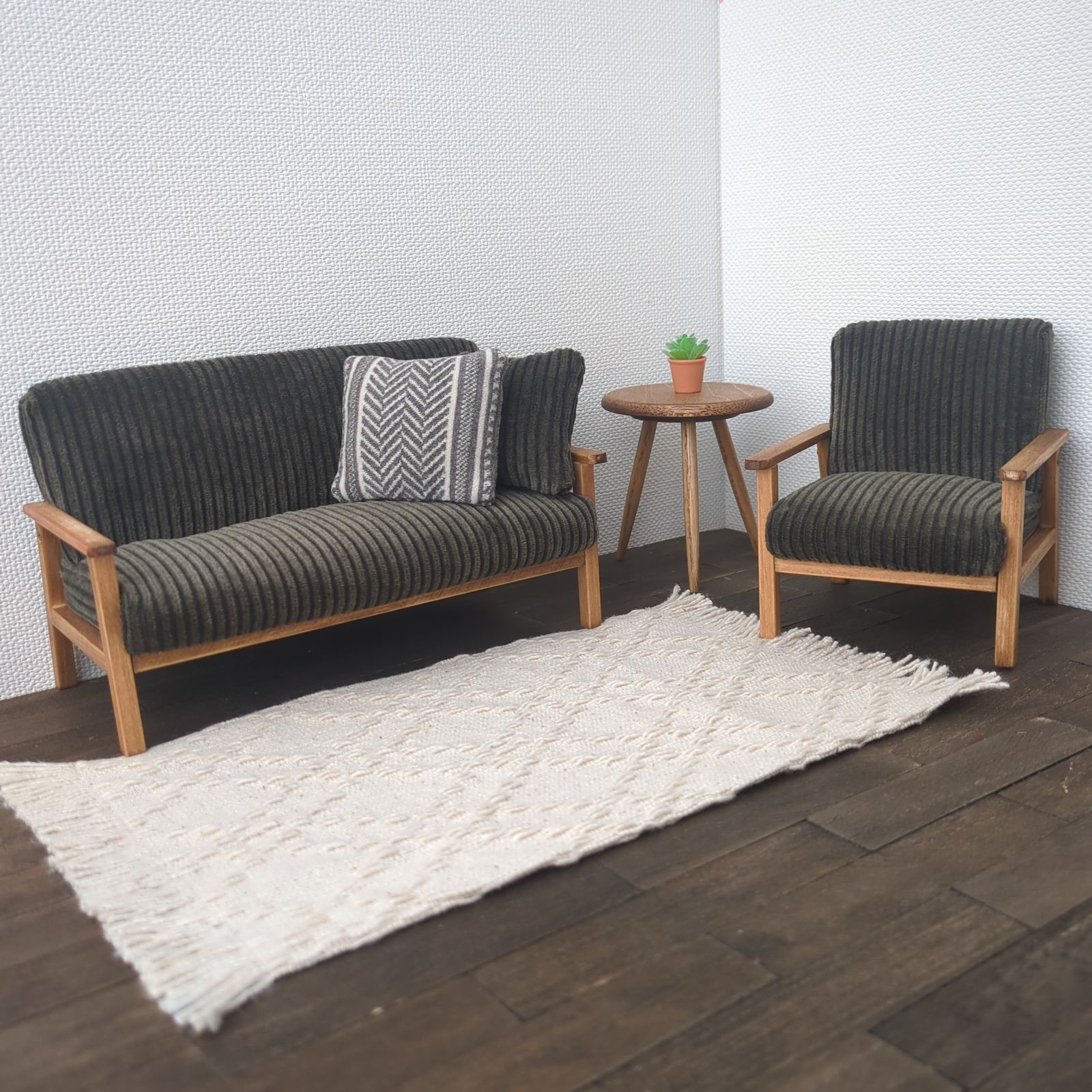 ブライス　リカちゃん　ドルフィー　　ドール用ミニチュアソファーオーダー見本 ブライス リカちゃん ドルフィー ドール用ミニチュアソファーオーダー