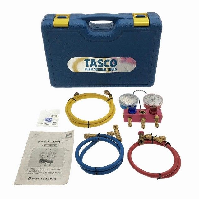 ☆中古品☆TASCO タスコ ボールバルブ式 ゲージマニホールド TA141G