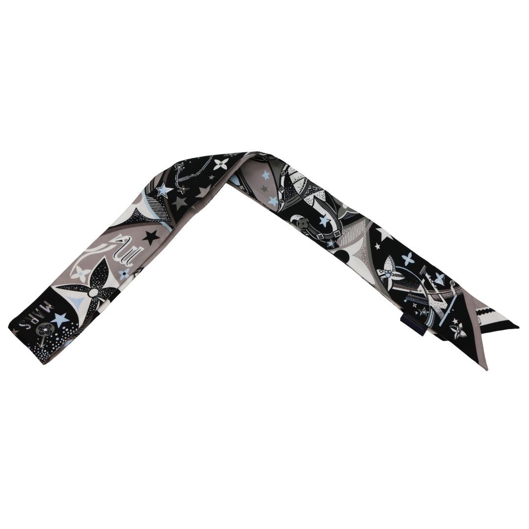 LOUIS VUITTON ルイ ヴィトン バンドーBB LV スター サイン スコーピオ M 97284 ダークグレー シルク100％ ユニセックス NA-00011