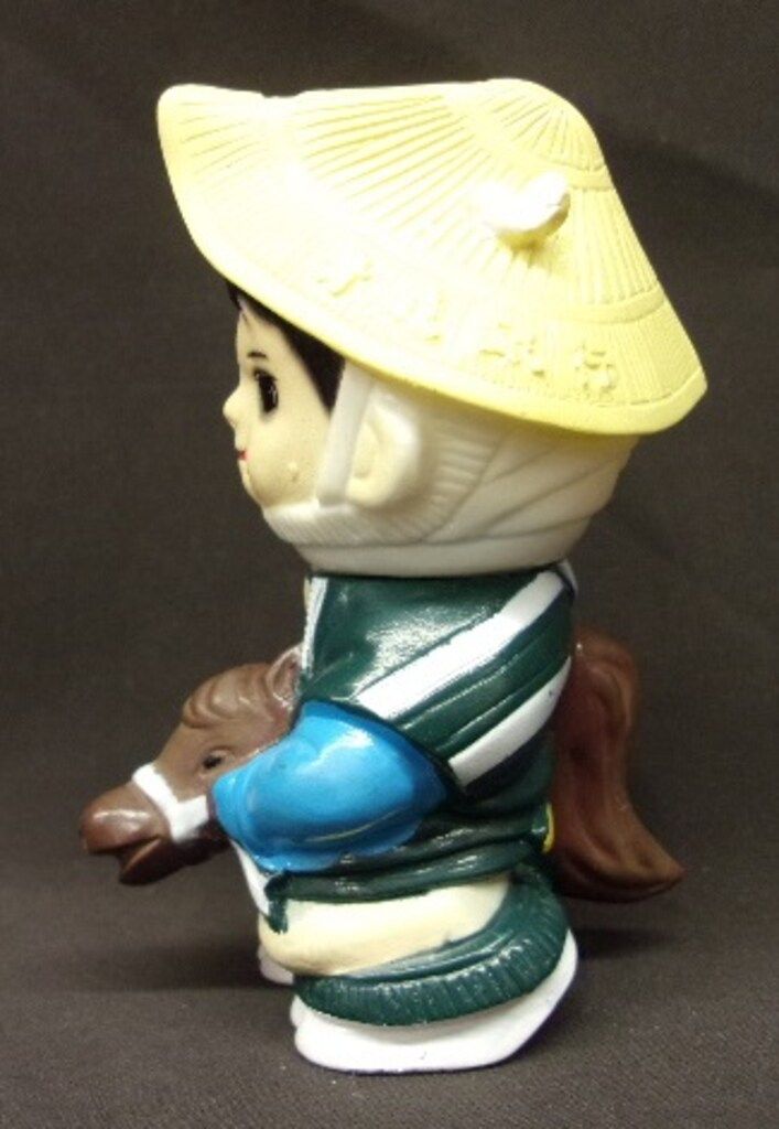 青森銀行 郷土の芸能シリーズ貯金箱 アッちゃん 荒馬踊りの巻 H105mm