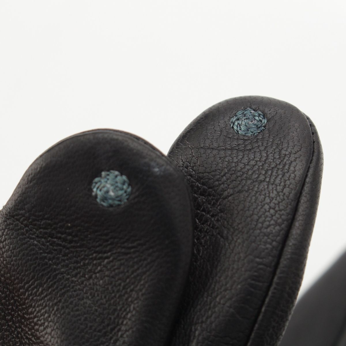 HERMES ラムスキン ブラック手袋 7½ HERMES（エルメス） レザーグローブ レディース ラムスキン ブラック