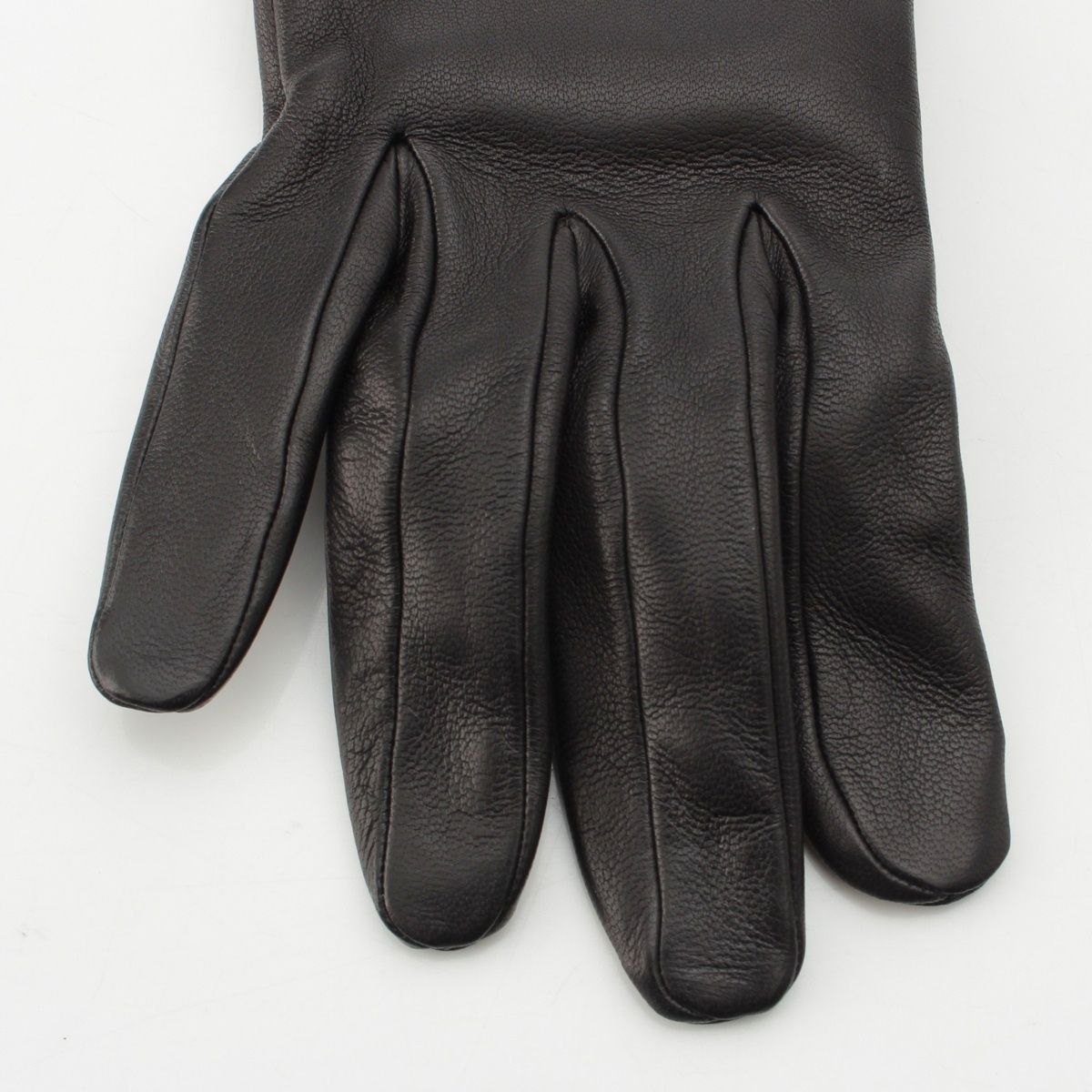 【極美品】エルメス ケリー 手袋 グローブ サイズ7 ラムレザー エルメス ラムスキン ケリー グローブ 手袋 ブラック シルバー金具 7 1