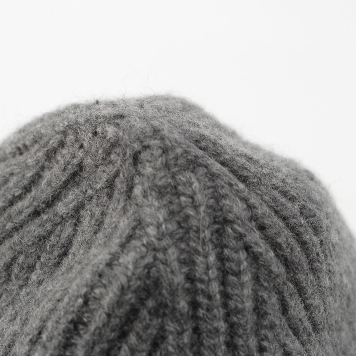 エルメス カシミヤ シェーヌダンクル ニットキャップ 帽子 グレー M