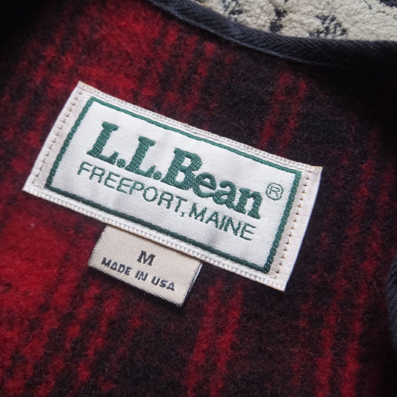 80s90s llbean エルエルビーン　ウールチェックベスト　USA M 80s90s llbean wool check vest vest エルエルビーン ショップ ウール