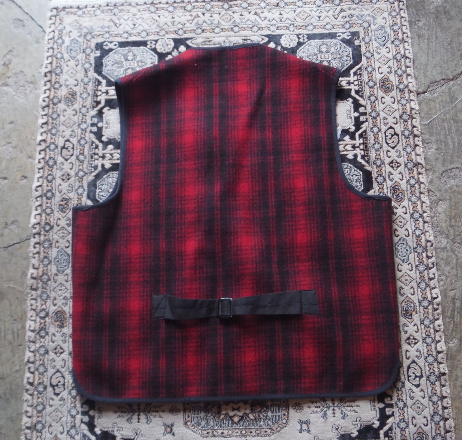 80s90s llbean wool check vest vest エルエルビーン ウールチェック 