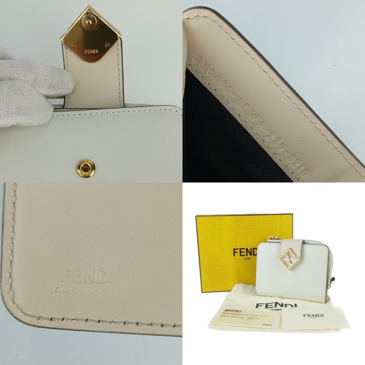 新古未使用展示品 FENDI フェンディ 二つ折り財布 FF ダイヤモンド 