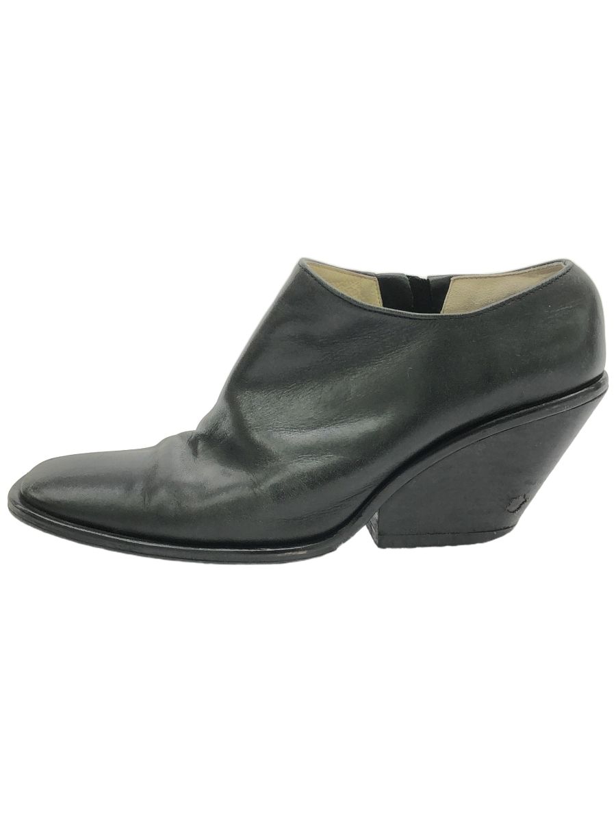 UNTISHOLD NATY2 アンチショルド ブラック ブーティ 36 UNTISHOLD (アンチショルド) Naty-2 Leather/black 18002 サイドゴア