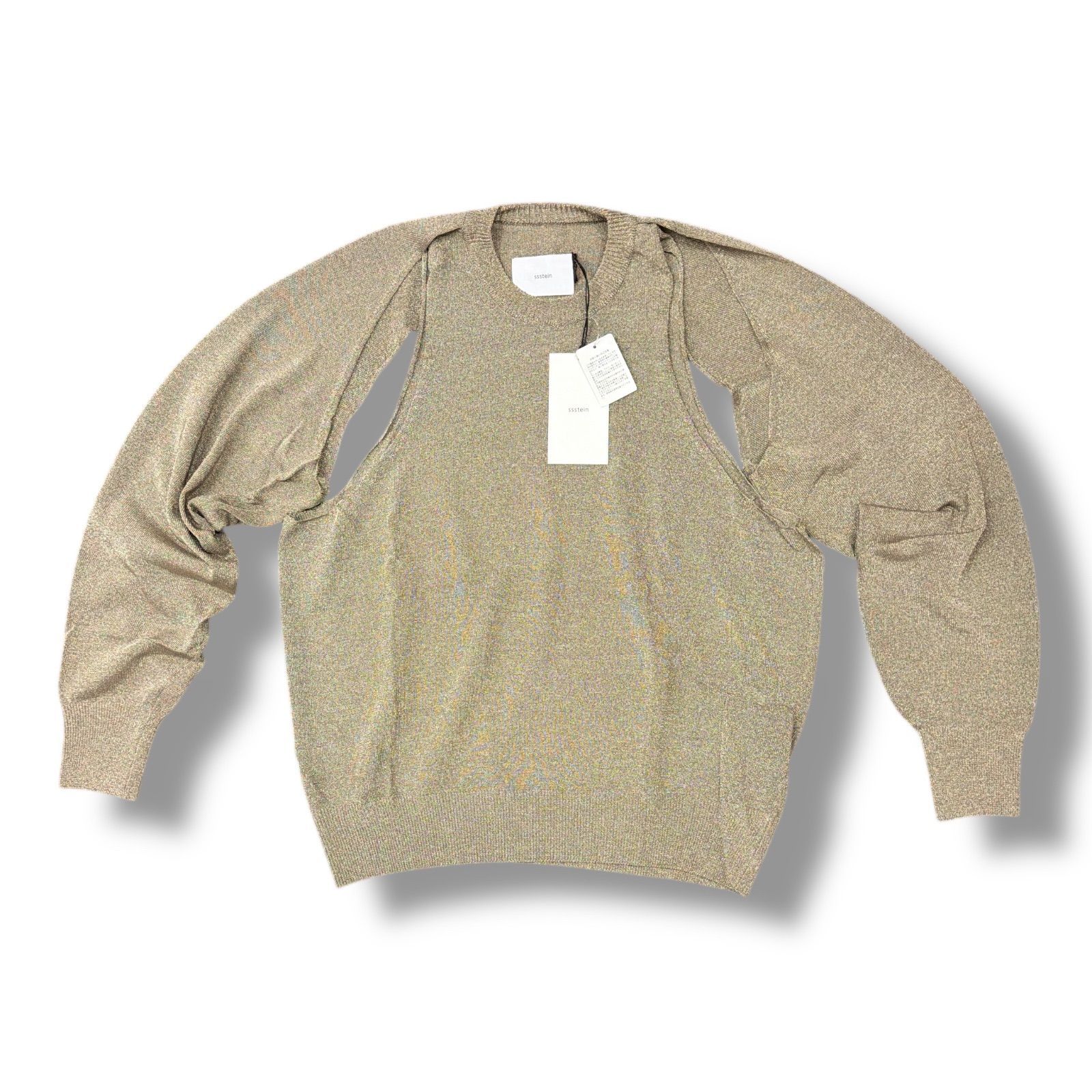 参考上代41800円 未使用 stein(ssstein) GLITTER KNIT LAYERED RAGLAN 