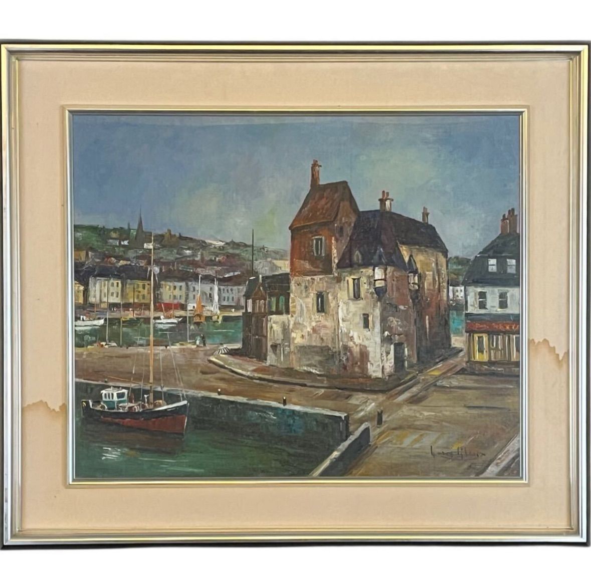 他の方発送×【森のcafe 】肉筆油彩画 作者不詳 他の方発送×【森のcafe