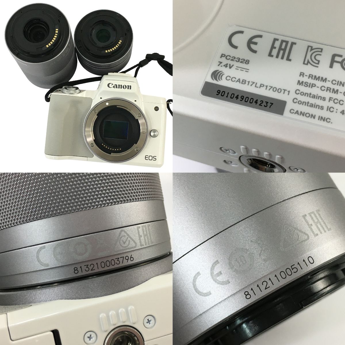 Canon EOS Kiss M EF-M 15-45mm F3.5-6.3 55-200mm F4.5-6.3 ダブル