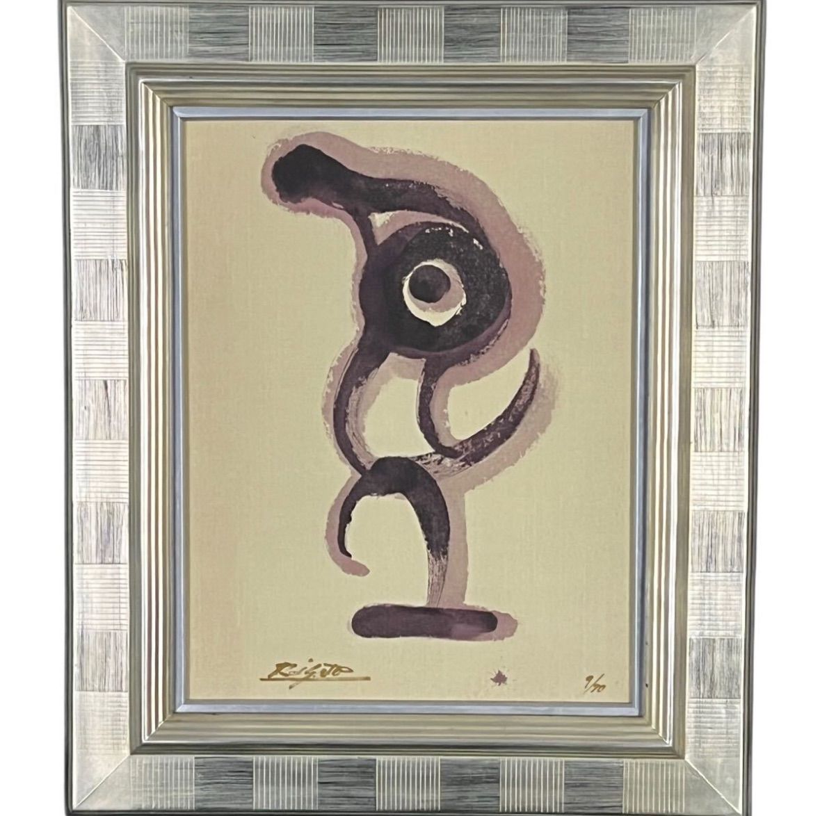 作者不詳 キャンバスに水彩 F6号 抽象画 額装 - メルカリ