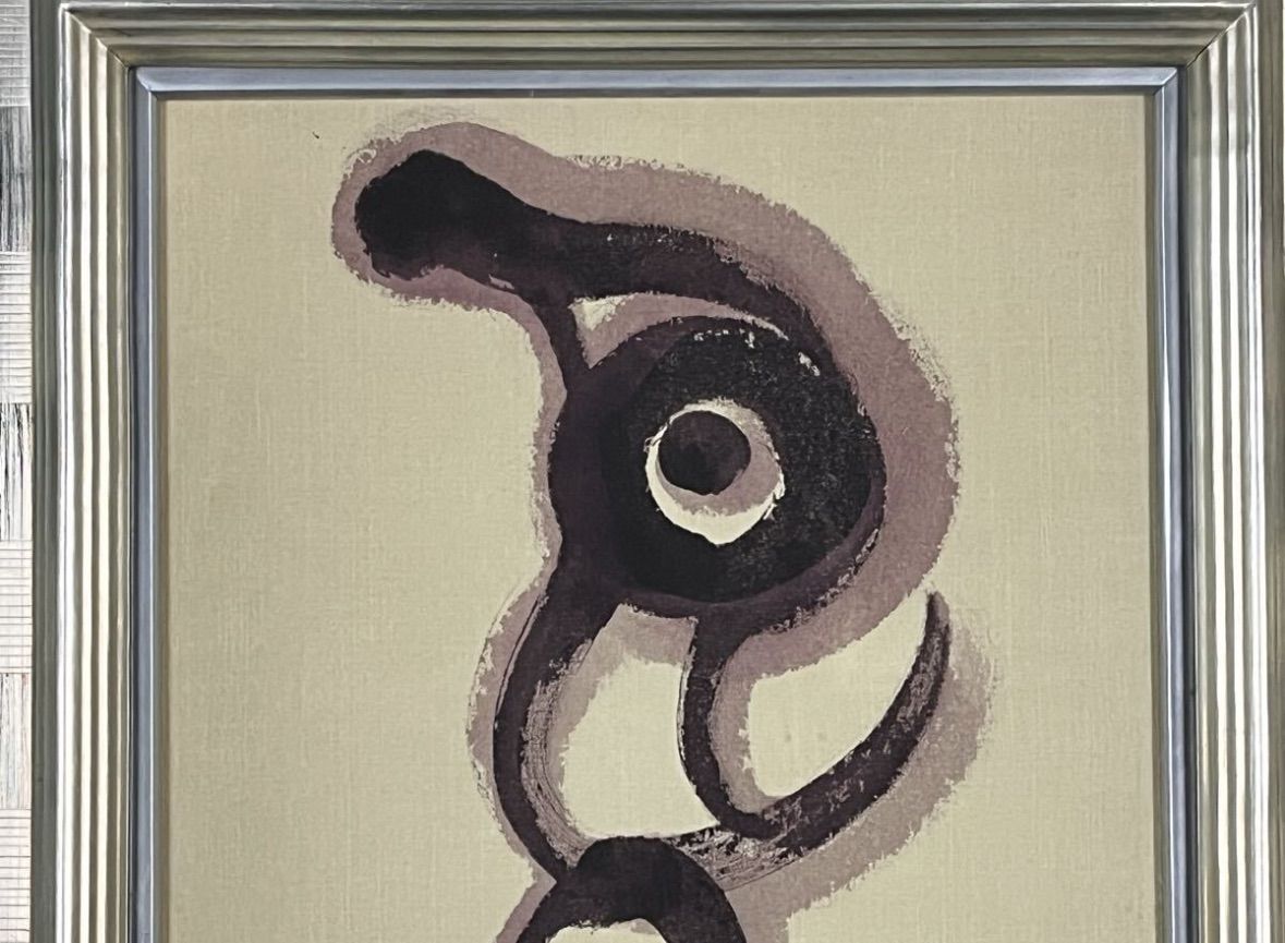 作者不詳 キャンバスに水彩 F6号 抽象画 額装 - メルカリ