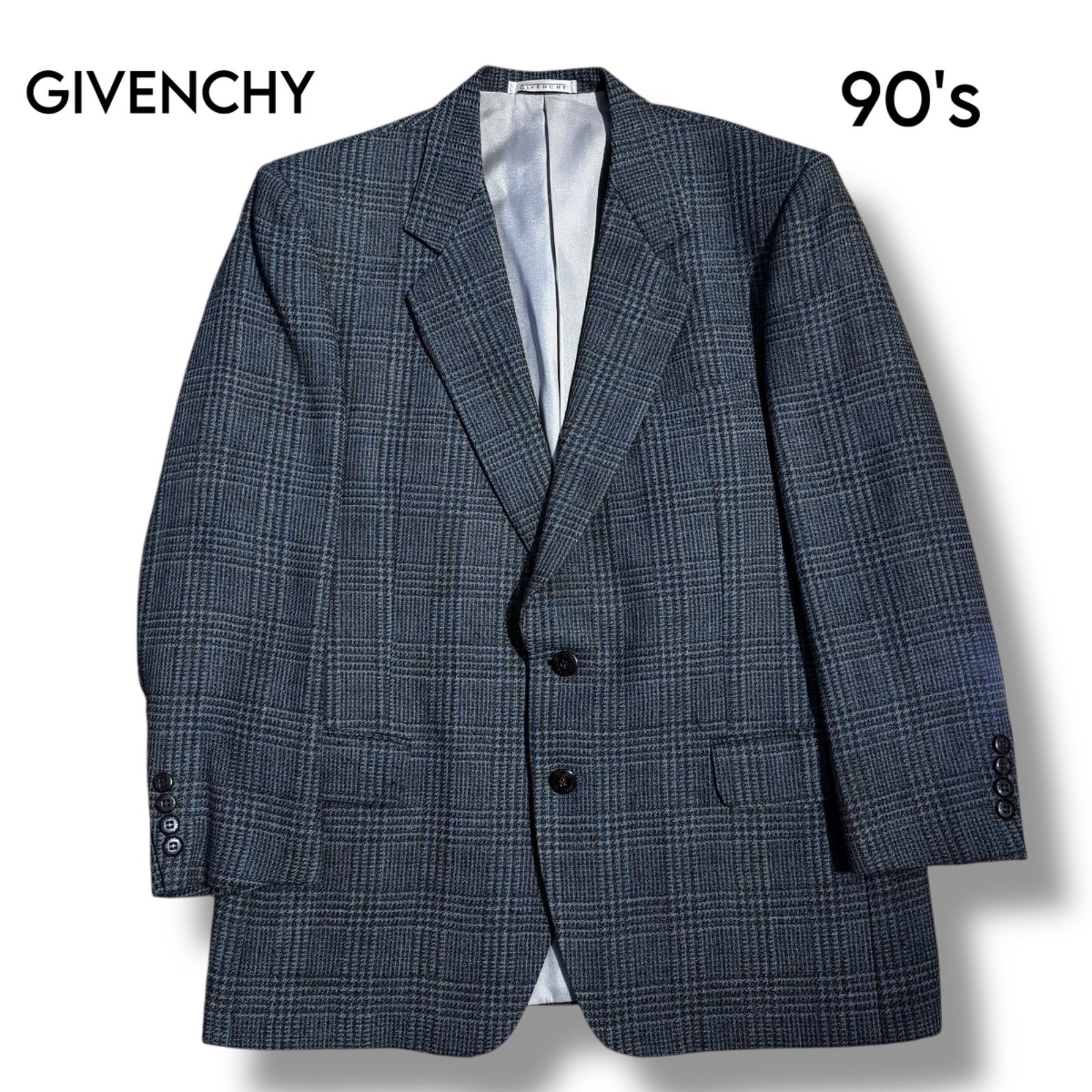 GIVENCHY】90's クラシックチェック テーラードジャケット - メルカリ