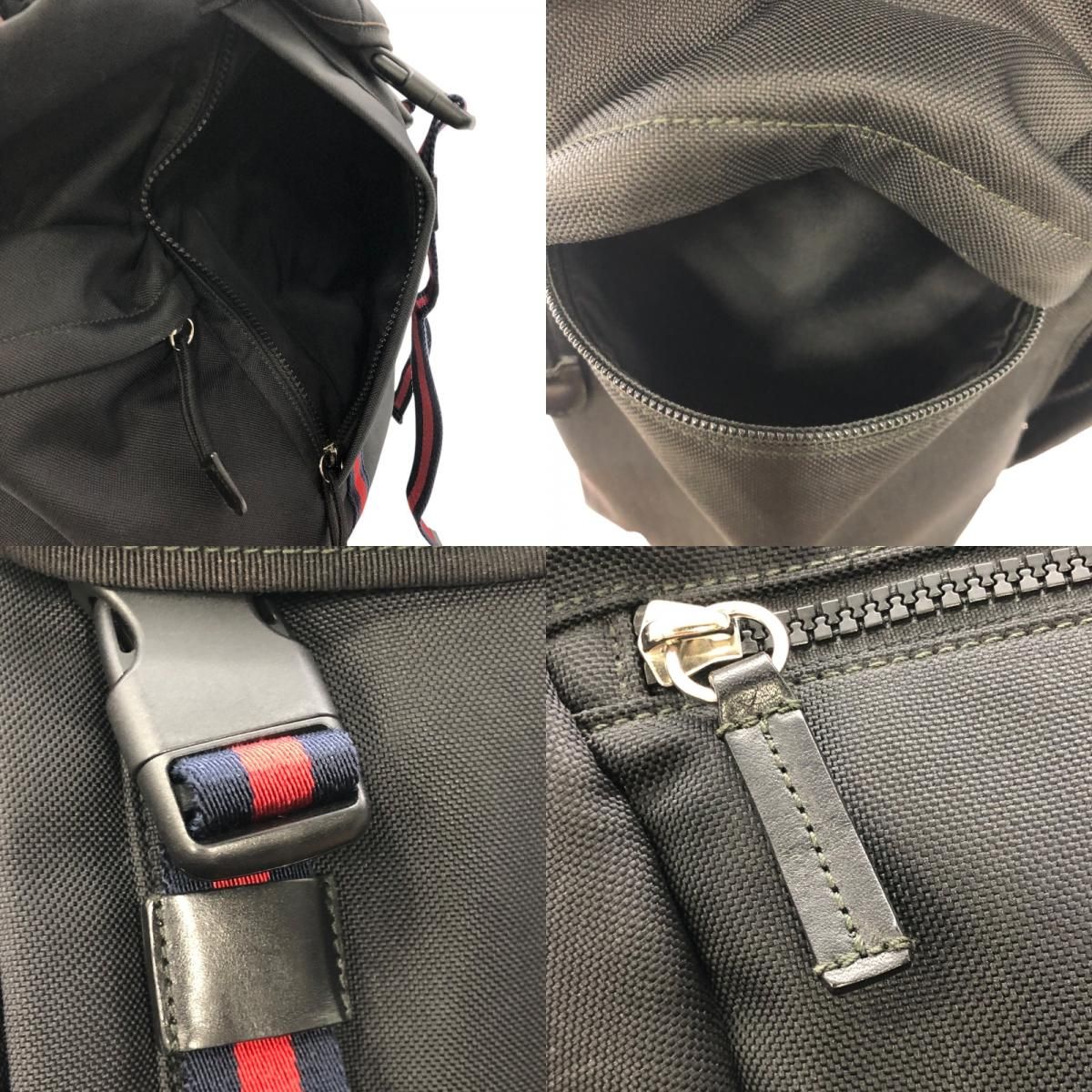 グッチ GUCCI シェリーライン バックパック 429037 ブラック ナイロン 