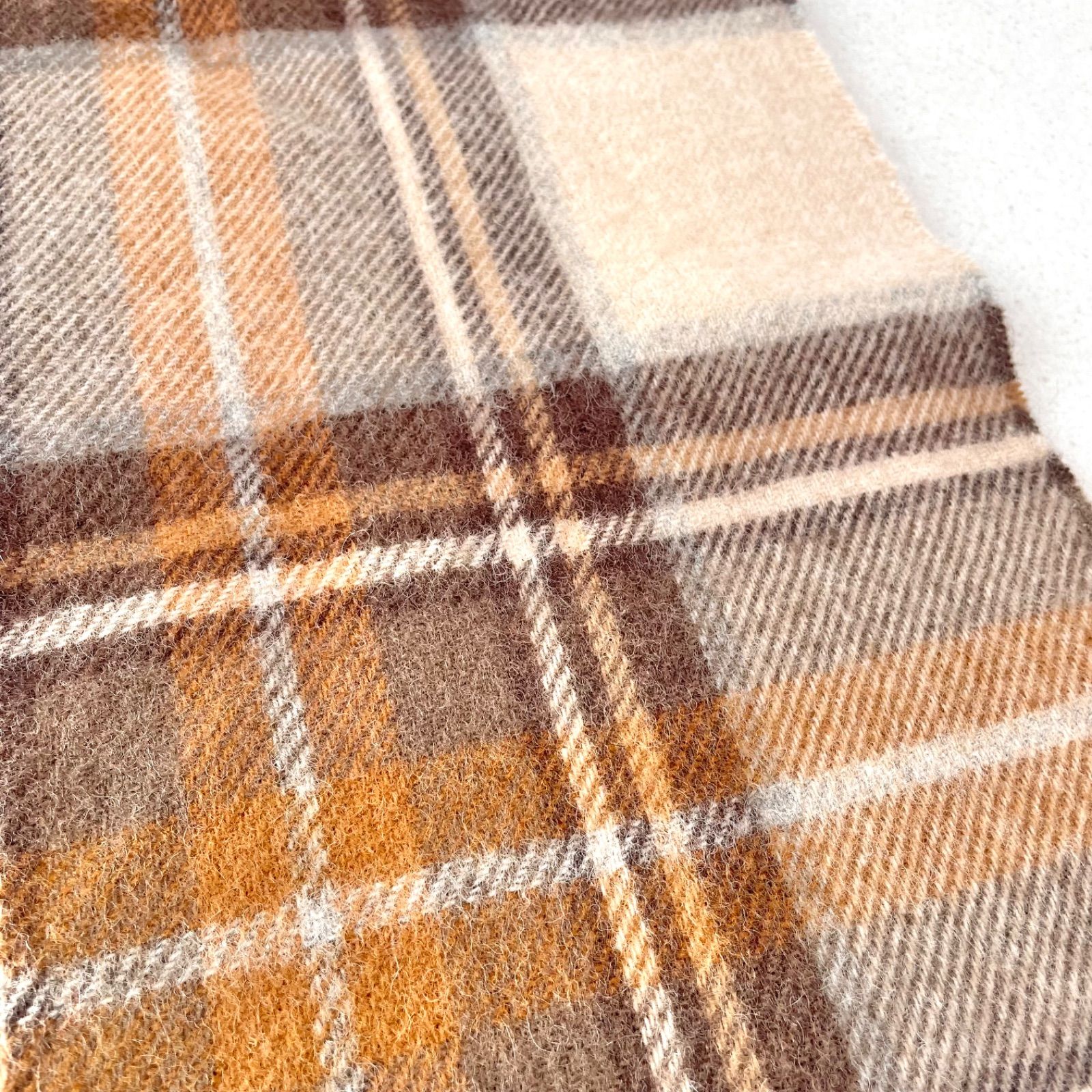 VALUE FEEL / LOFTY 英国製 ウール100% チェック柄 ブランケット