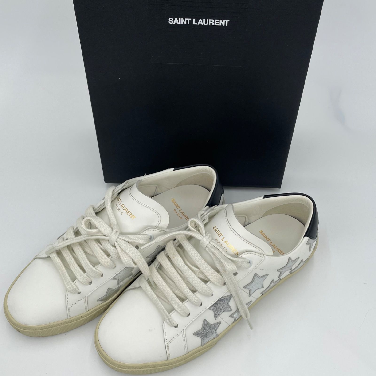 SAINT LAURENT シルバー スニーカー　スター　サイズ40 1/2 SAINT LAURENT シルバー スニーカー スター サイズ40 1/2 楽天市場