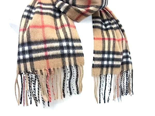 Burberrys バーバリーズ マフラー ノバチェック ベージュ系 カシミヤ