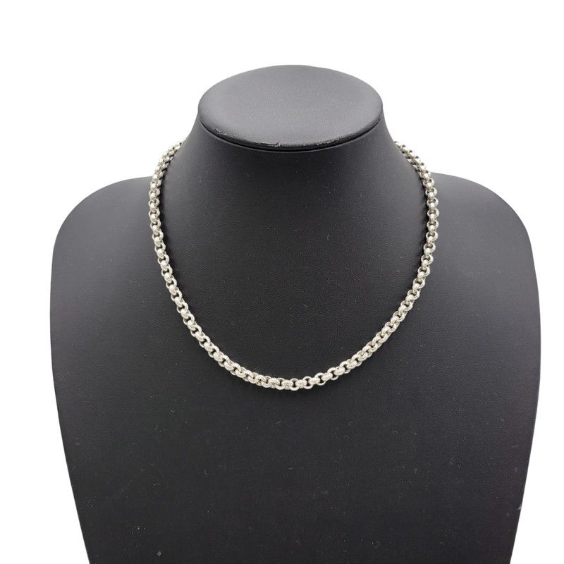 中古品】 SAAD 925 甲丸チェーン ネックレス アクセサリー 【191