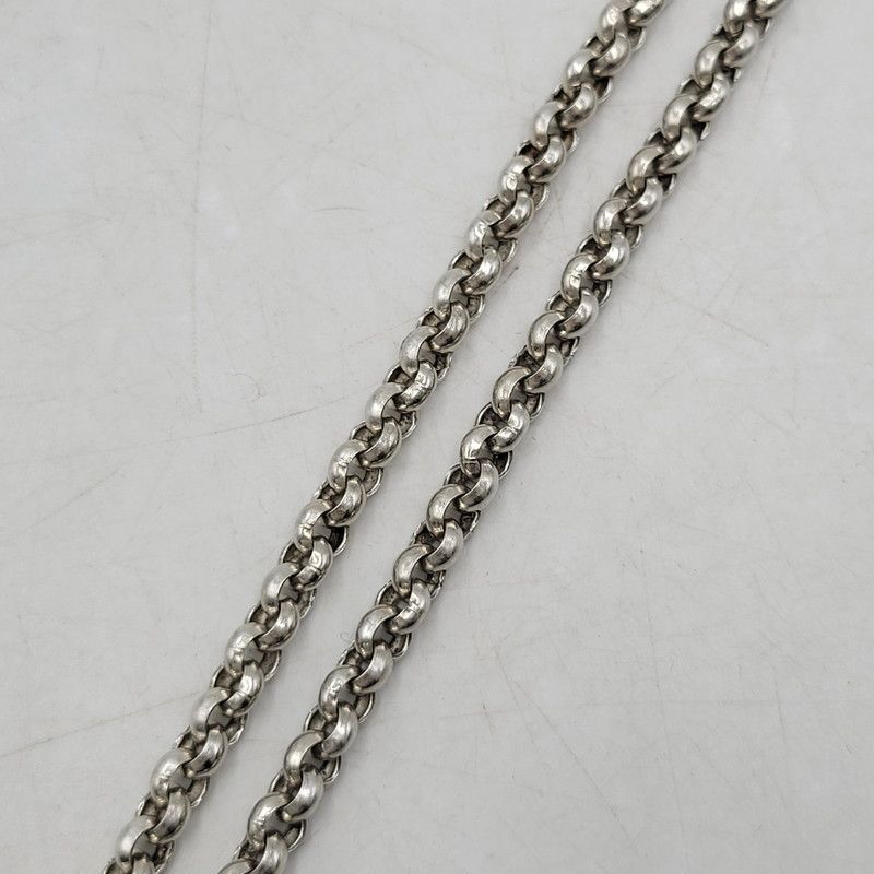 中古品】 SAAD 925 甲丸チェーン ネックレス アクセサリー 【191