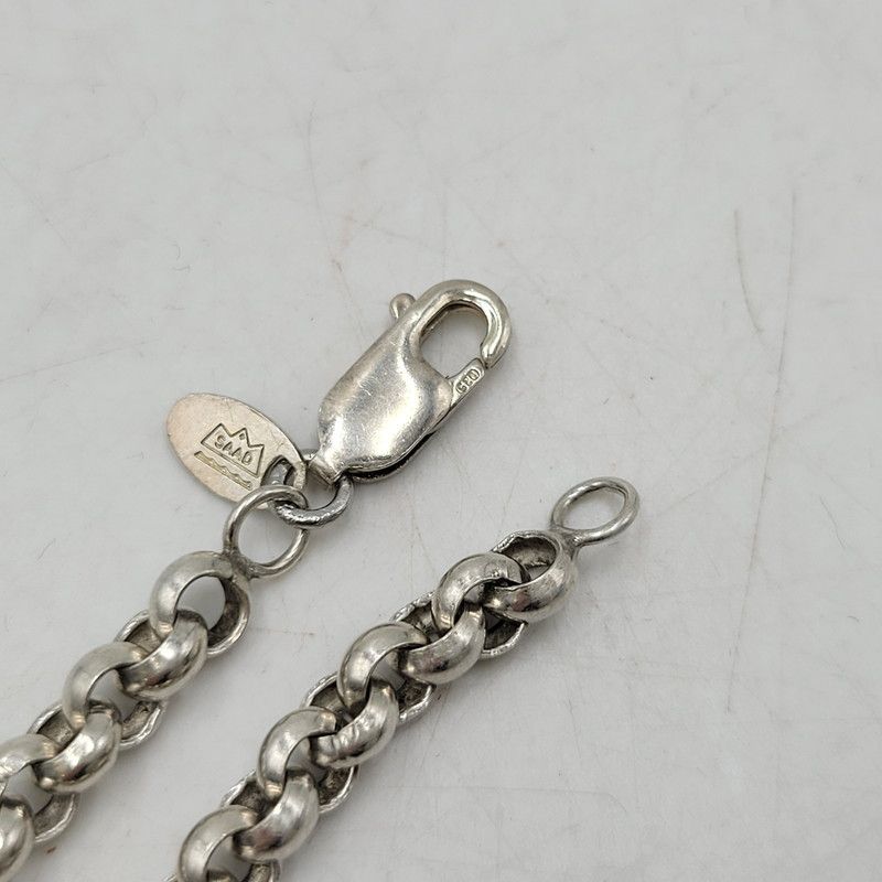 中古品】 SAAD 925 甲丸チェーン ネックレス アクセサリー 【191