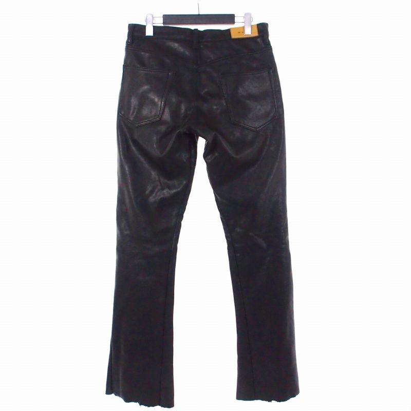 ミニマル mnml フェイクレザー ブーツカットパンツ スラックス 29