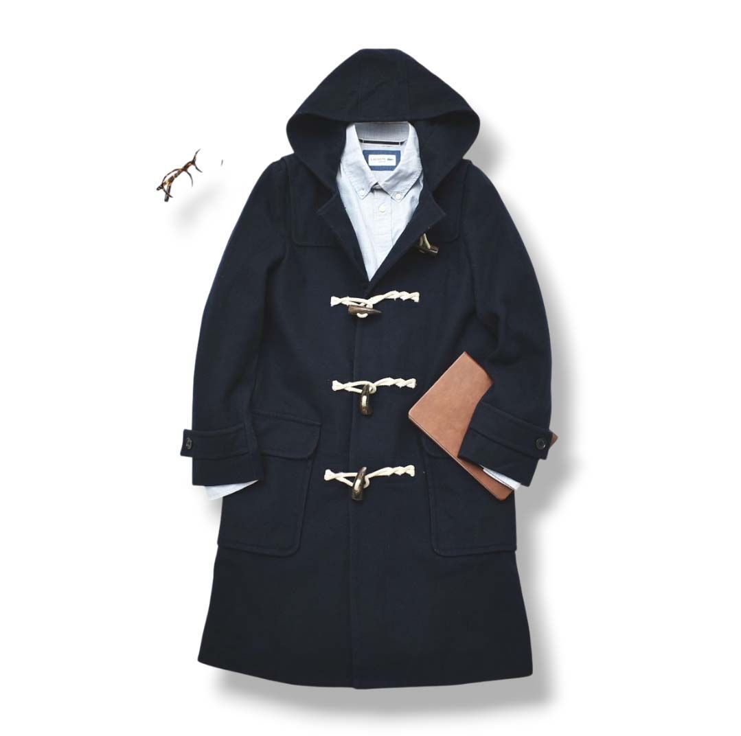 フレッドペリー メルトン ウール ダッフル コート 総裏地 10 ネイビー