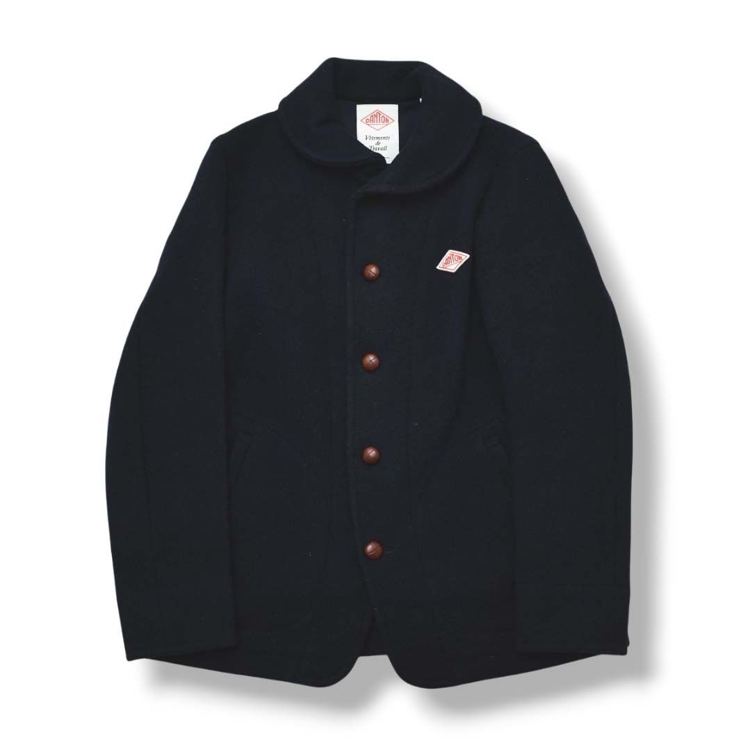 ダントン DANTON ウールモッサ ショールカラージャケット 42 ネイビー