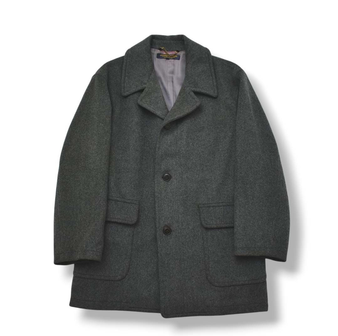 ブルックス・ブラザーズ　グレー ウール チェスターコート 90s ブルックスブラザーズ ラム ウール 混紡 チェスター コート M