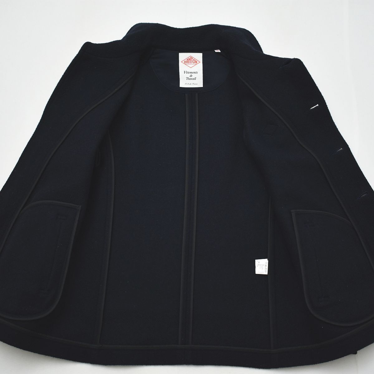 ダントン DANTON ウールモッサ ショールカラージャケット 42 ネイビー