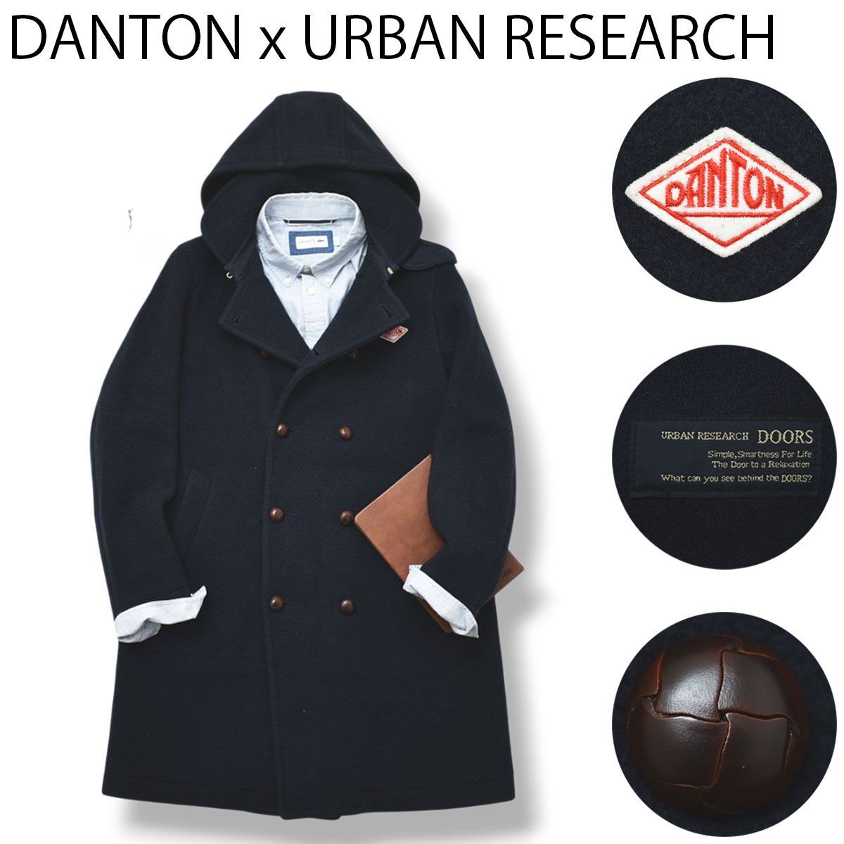 【試着程度】ダントン　アーバンリサーチドアーズ　ウールモッサ　ジャケット ダントン x アーバンリサーチ ドアーズ ウール モッサ ジャケット 36