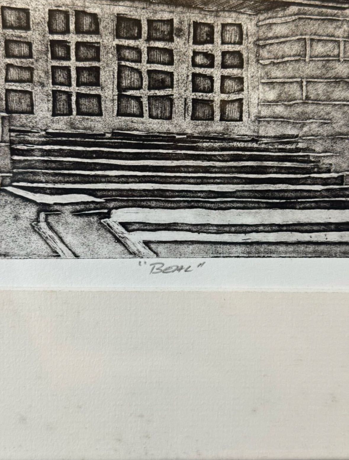 作者不詳 版画家 学校をモチーフ 銅版画 2号 直筆サイン 額装 - メルカリ