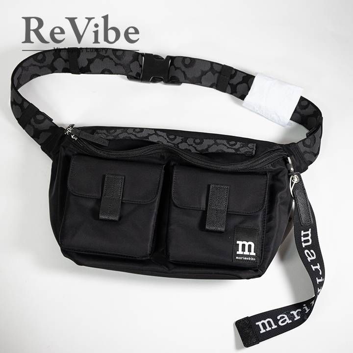 MARIMEKKO マリメッコ SLING BAG M SOLID ショルダーバッグ ブラック