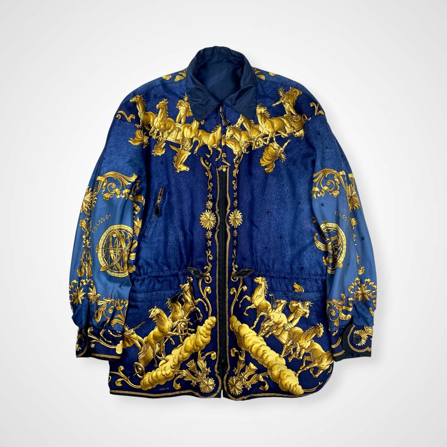 HERMES エルメス / VINTAGE ”COSMOS” シルクリバーシブルジャケット