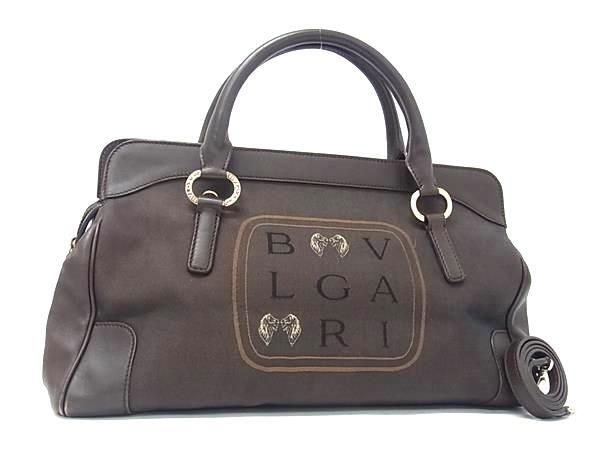 BVLGARI ブルガリ ハンドバッグ テリートート ブラウン系 キャンバス