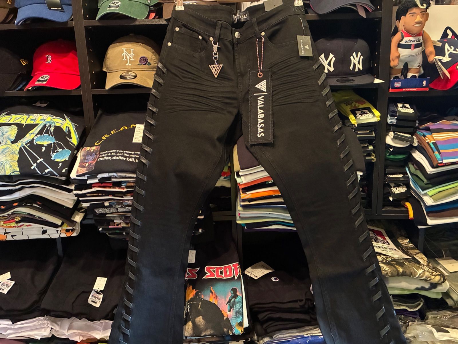 VALABASAS RIPCORD STACKED DENIM (VLBS-VJ3-1054:BLACK) バラバサス 