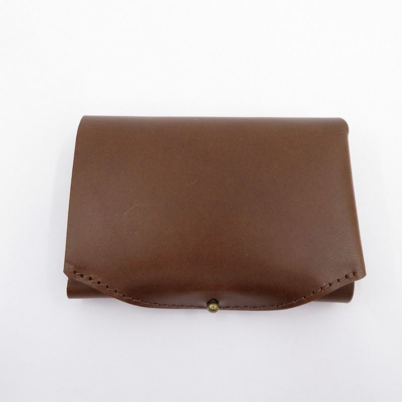 瀬戸大橋店】 中古 三つ折り財布 点と線 usuha-peta - ブラウン 【124