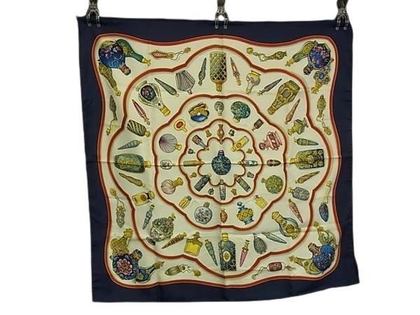 HERMES エルメス スカーフ カレ90 マルチカラー シルク100% レディース