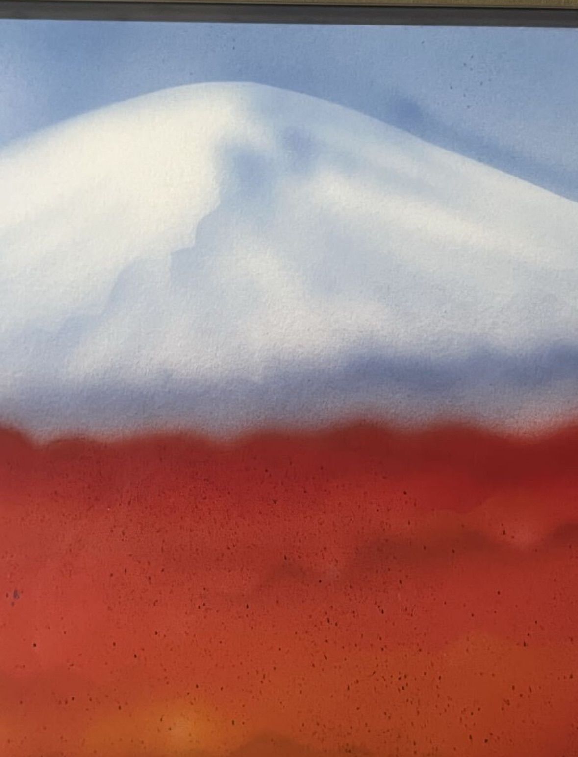 岡喜一「裏磐梯」日本画 12号 共シール 落款 茨城県出身 二科展入選