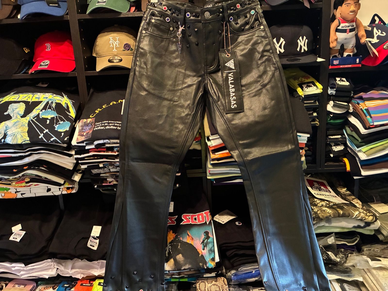 VALABASAS ION STACKED (VLBS-VJ3-1058:BLACK LEATHER) バラバサス