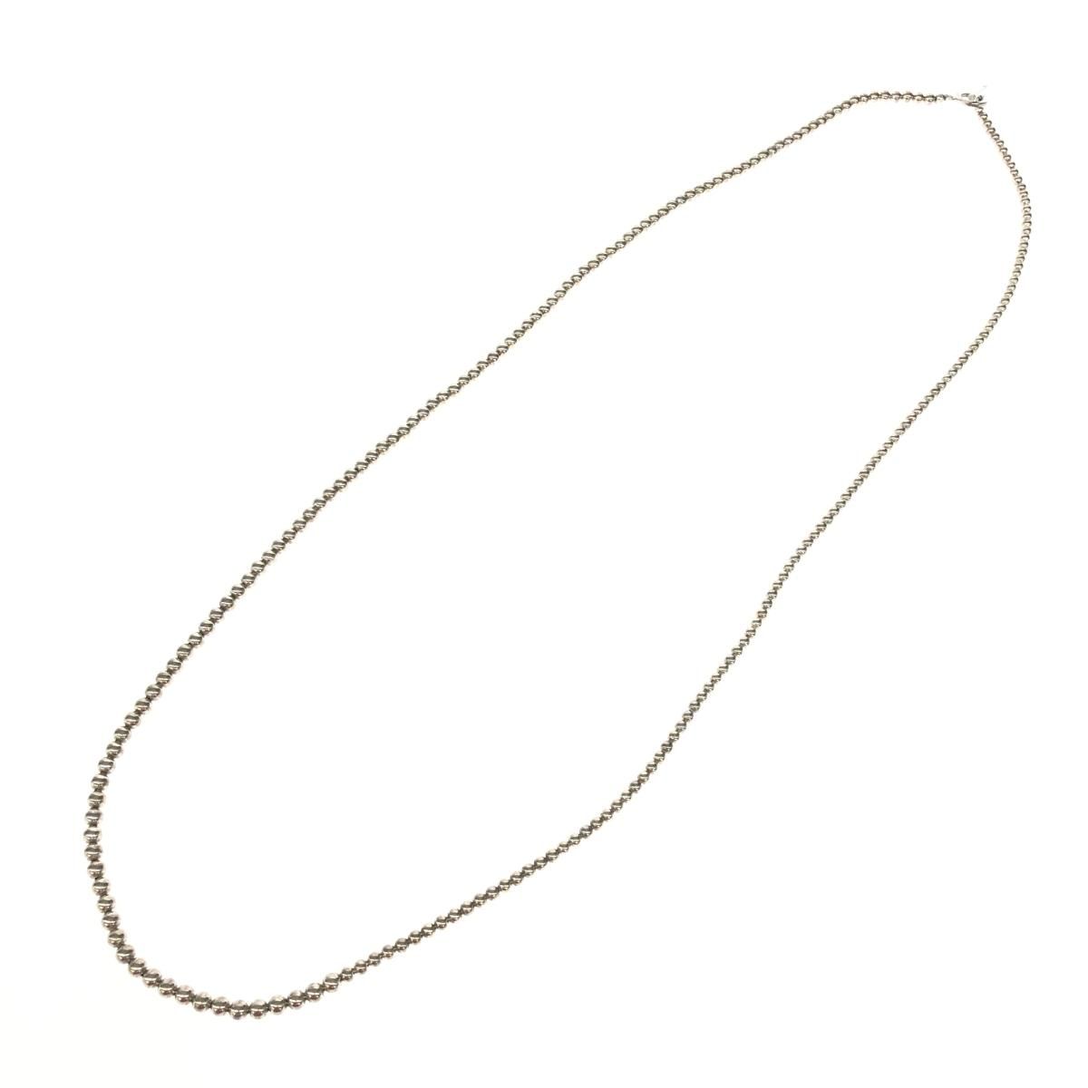 ucalypt ユーカリプト ボールチェーンロングネックレス シルバーカラー 
