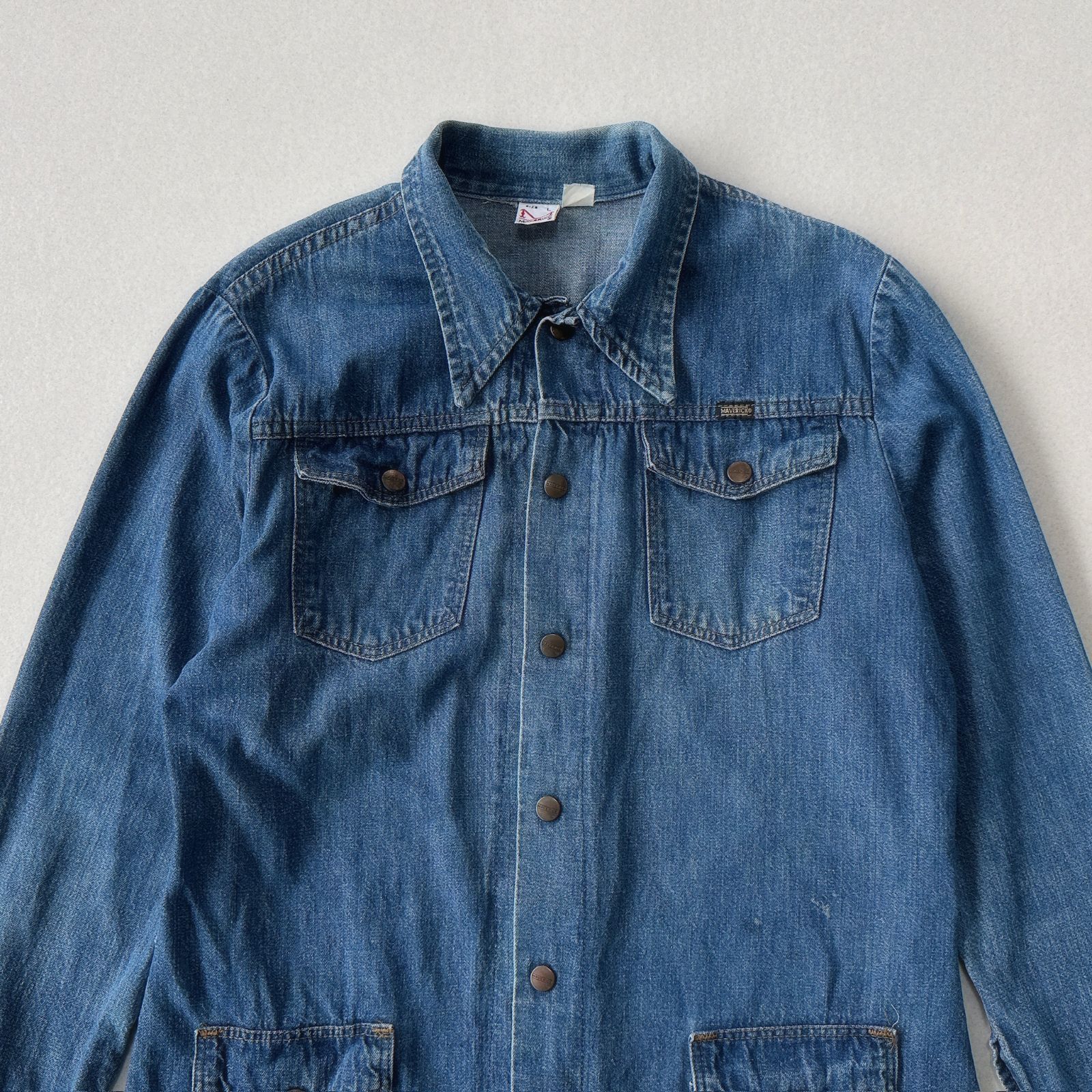 美品 70's ビンテージ maverick 124MJ 縦落 耳付 インディゴ 中古・古着通販】MAVERICK (マーベリック) 70'sデニムジャケット