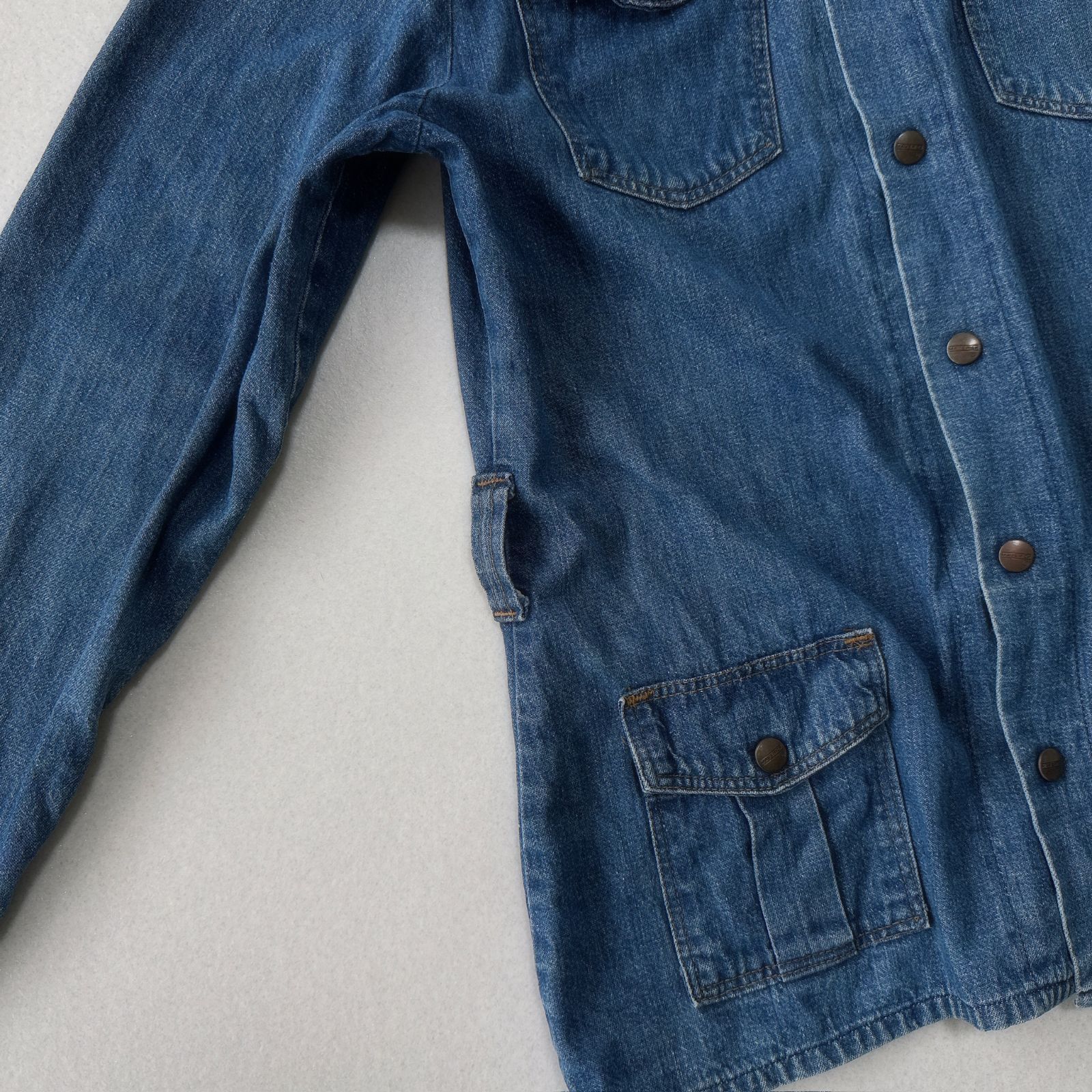 希少 USA製】70s MAVERICK デニム ブッシュジャケット L 縦落ち