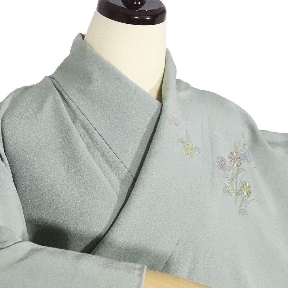 未使用 正絹 トールサイズ 裄丈70 訪問着 汕頭刺繍ご購入者❣️ 未使用 正絹 トールサイズ 裄丈70 訪問着 汕頭刺繍 豪華絢爛 お着物