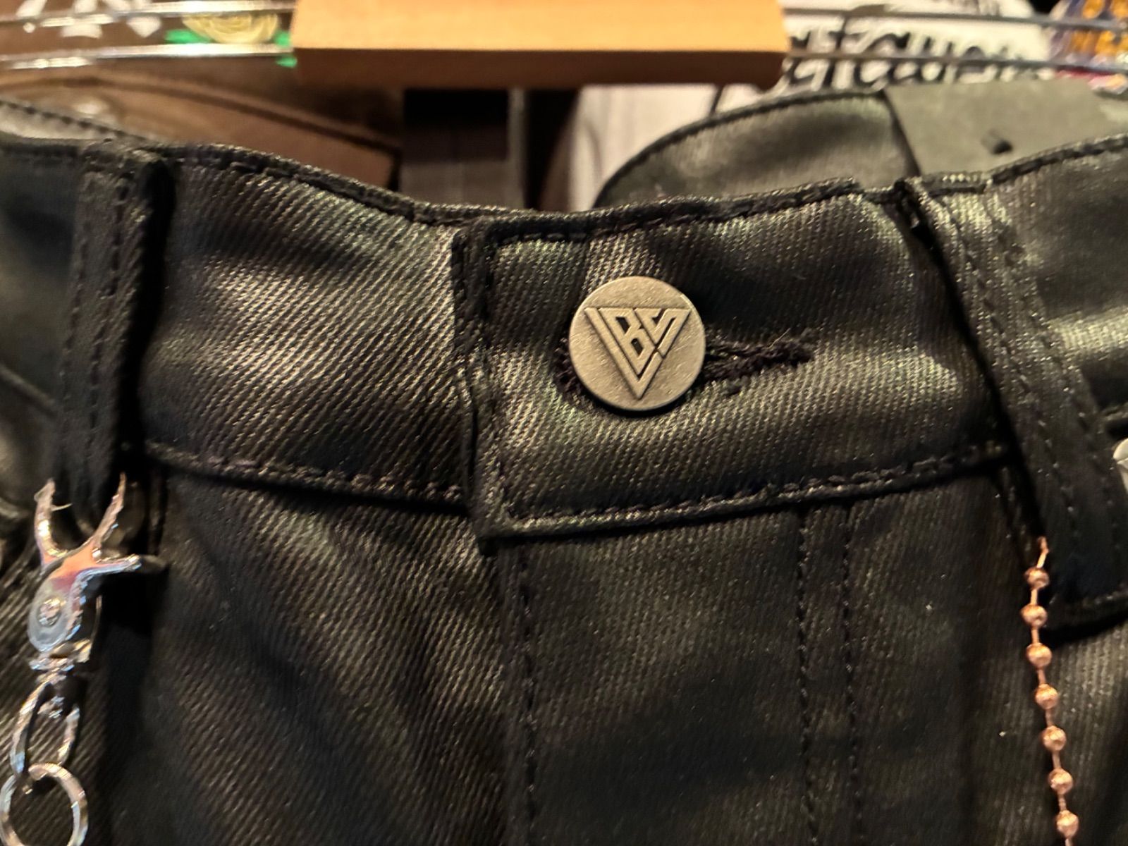 VALABASAS PUNCTURED STACKED DENIM (VLBS-VJ3-1063:BLACK) バラバサス