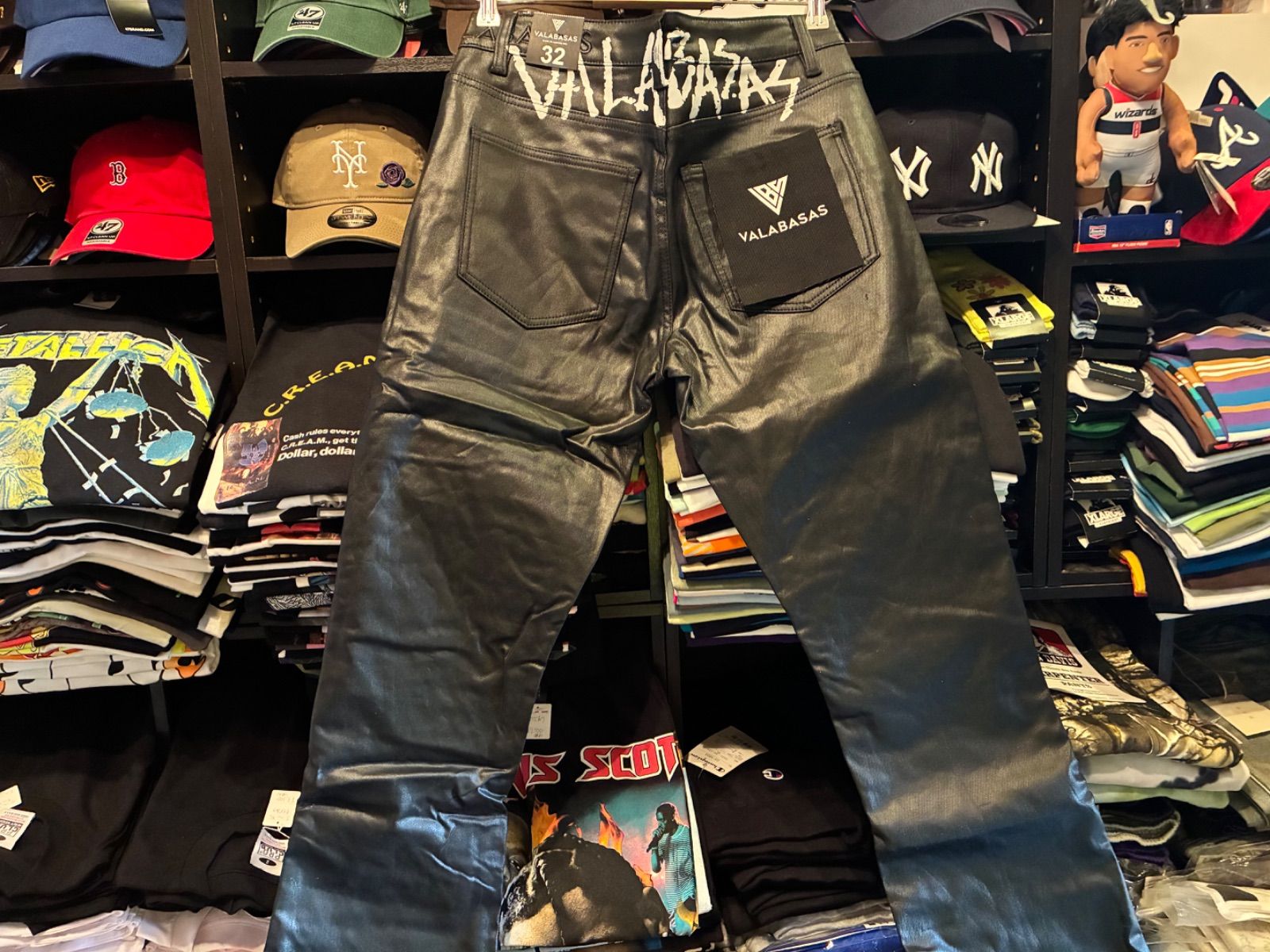 VALABASAS PUNCTURED STACKED DENIM (VLBS-VJ3-1063:BLACK) バラバサス